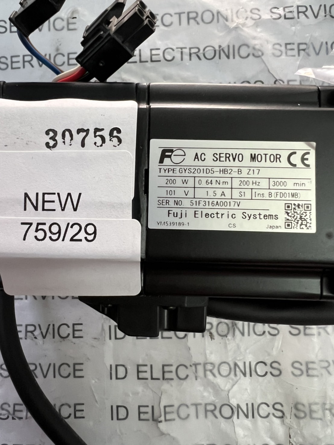 GYS201D5-HB2-B Z17 SERVO MOTOR " FUJI "