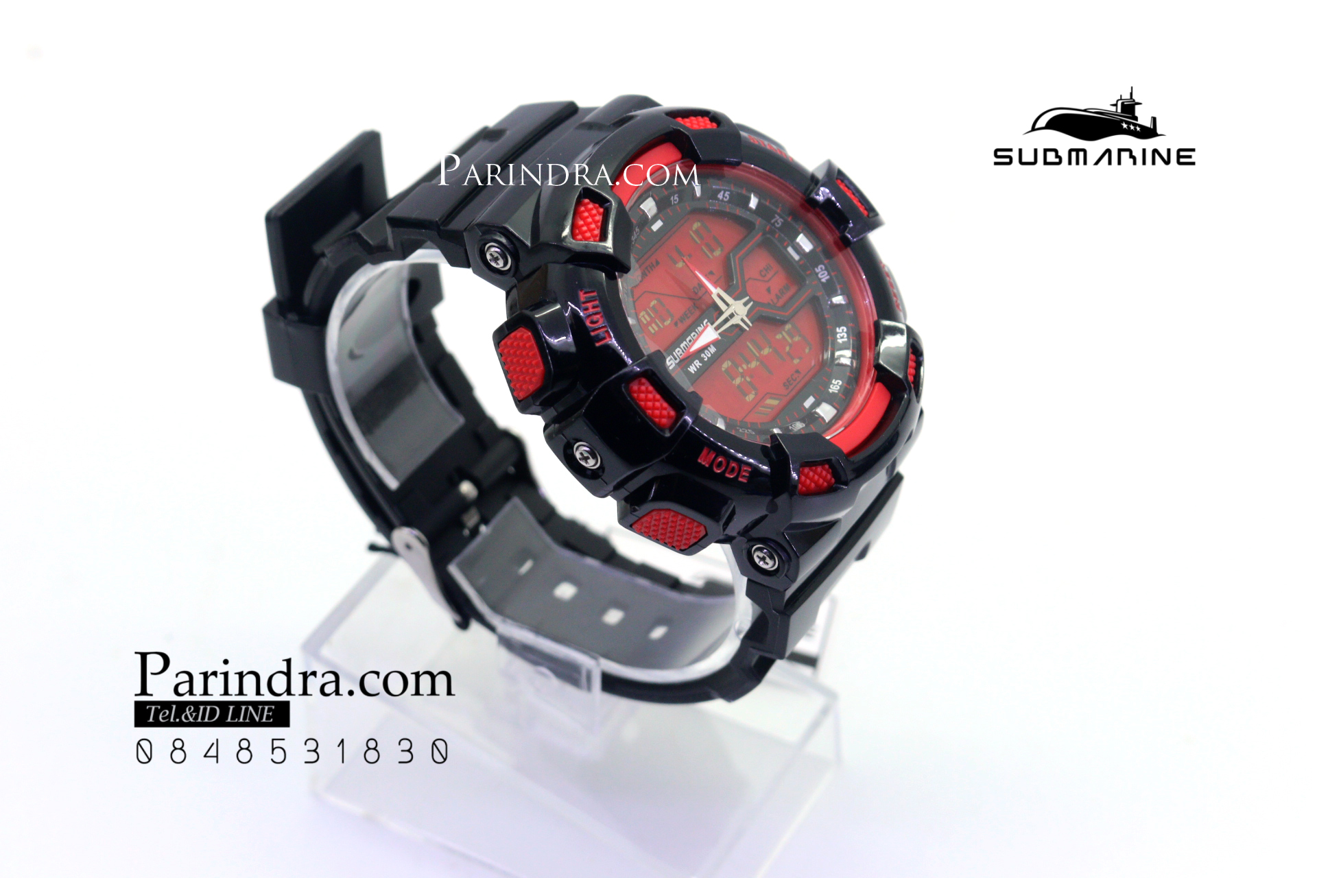 นาฬิกา US submarine รุ่น TP3153M ดำ-เแดง จอแดง