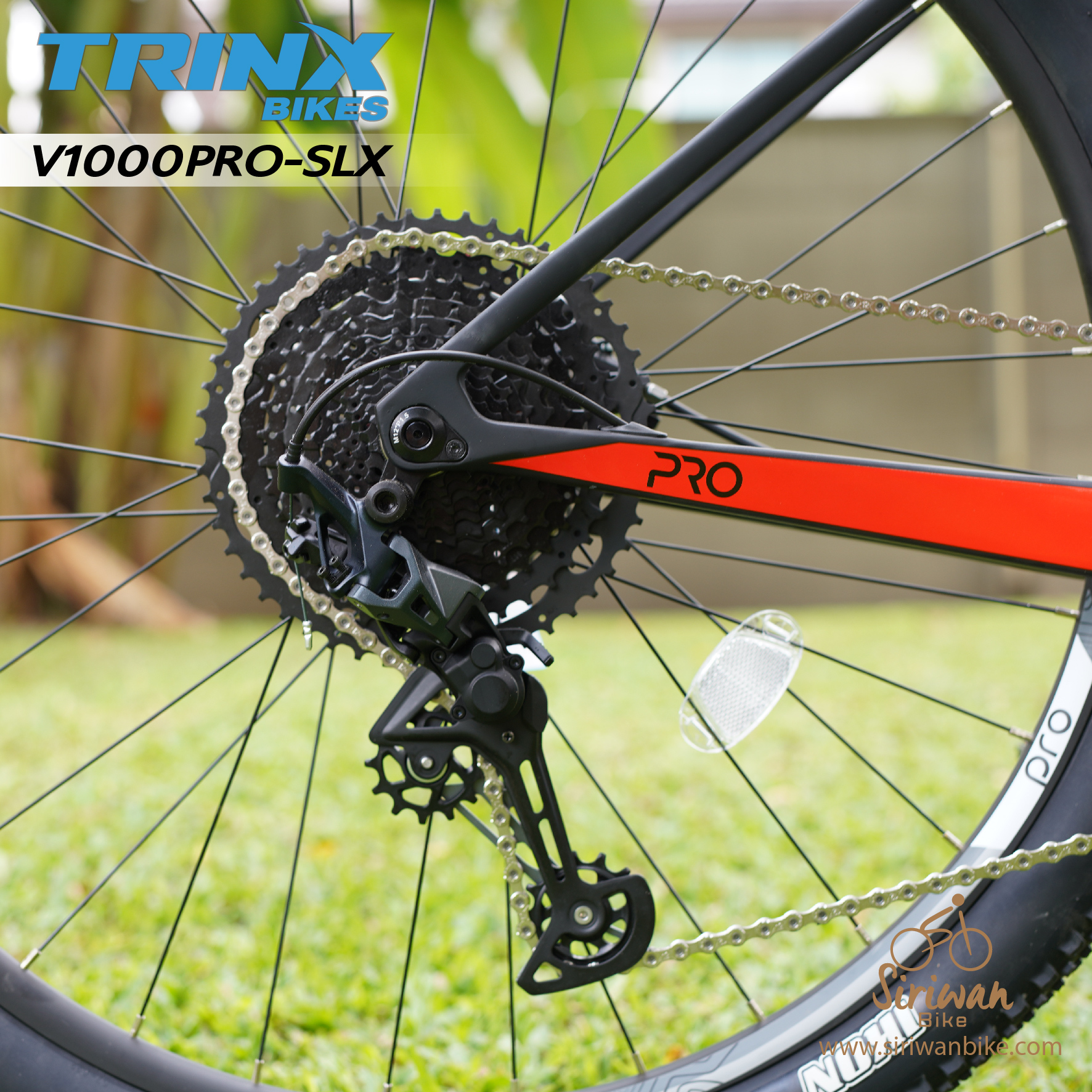 จักรยานเสือภูเขา TRINX V1000 Pro Thru-Axle 29er wheelset, CARBON Frame, 29er 12สปีด เกียร์ SLX TRINX MY2022