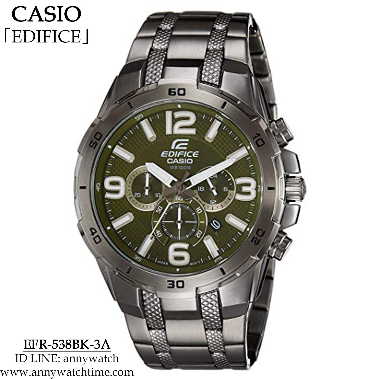 EDIFICE EFR-538BK-3A