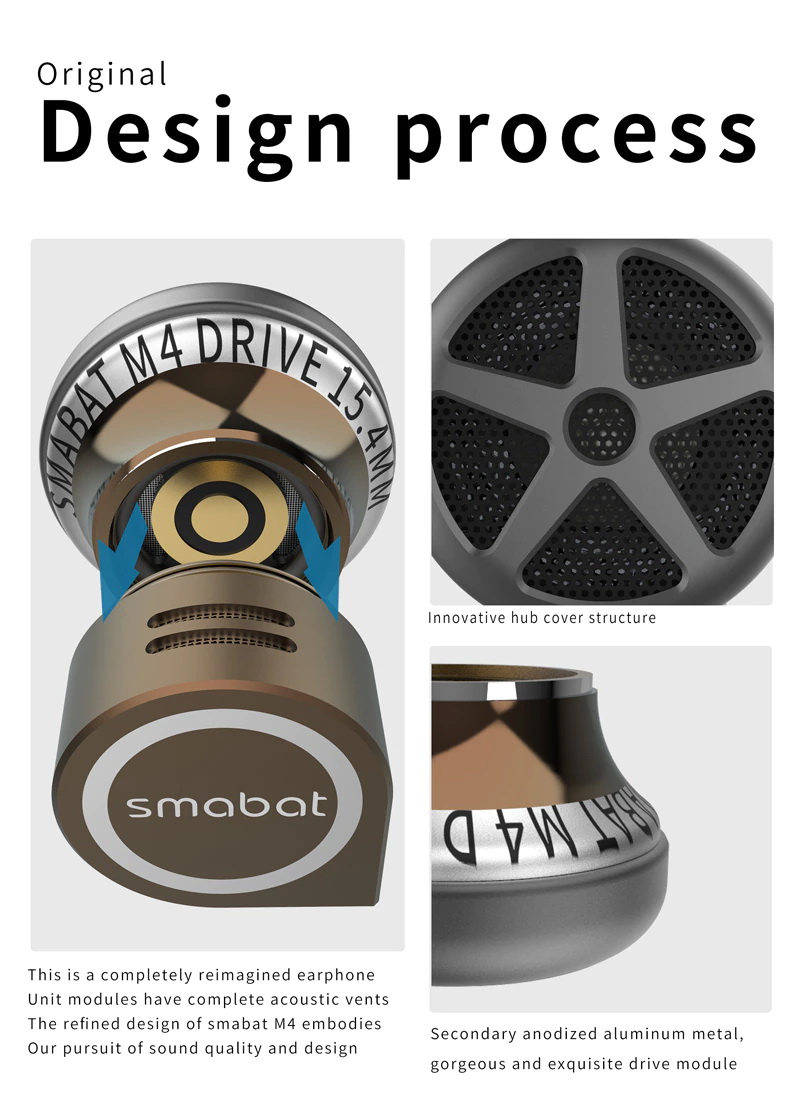 Smabat M4 หูฟังเอียบัด พร้อมลูกเล่นถอดอัพเกรดโมดูลไดรเวอร์หูฟังได้