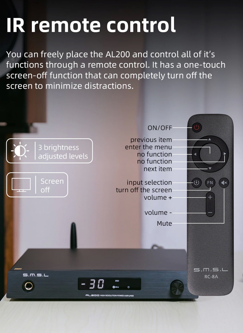 SMSL AL200 Stereo Intergrated Amplifier รองรับ MQA, Hi-Res ประกันศูนย์ไทย