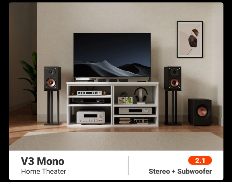 Fosi Audio V3 Mono Amplifier ตั้งโต๊ะ Class D ชิป TI TPA3255 ทรงพลัง เปลี่ยน OpAmp ได้ ประกันศูนย์ไทย