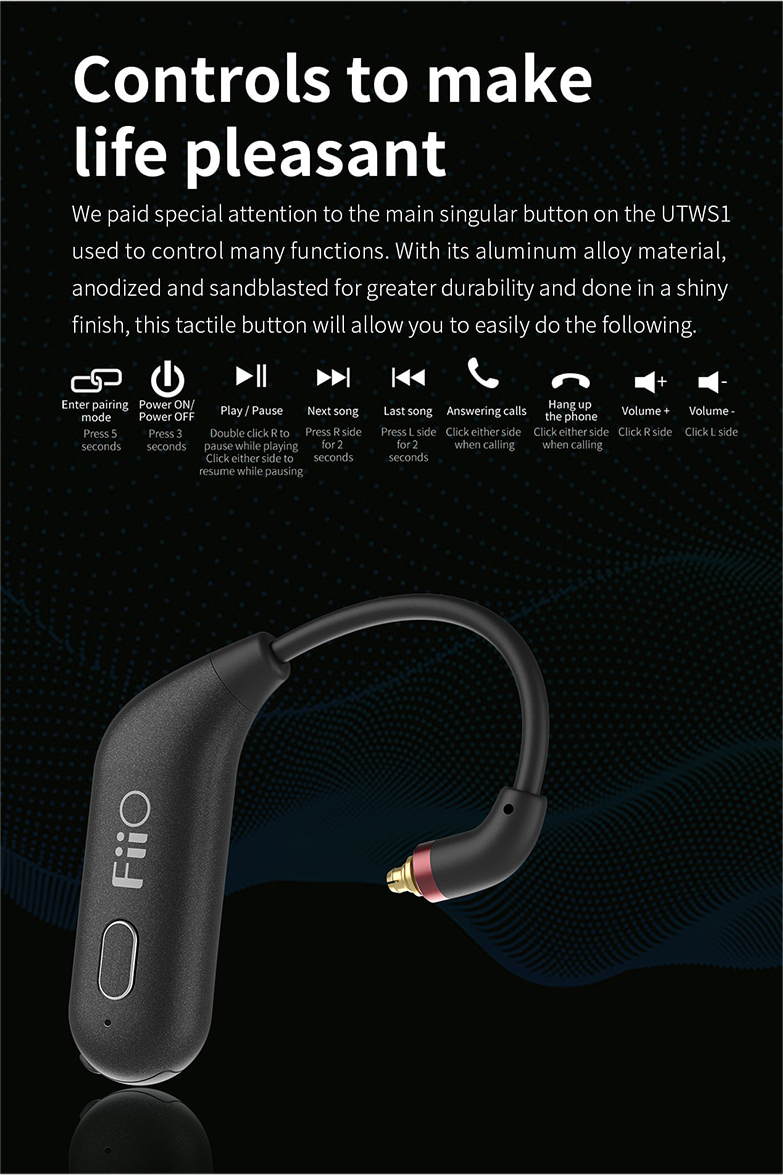 ขาย FiiO UTWS1 อะแดปเตอร์เปลี่ยนหูฟังให้รองรับ True Wireless Bluetooth