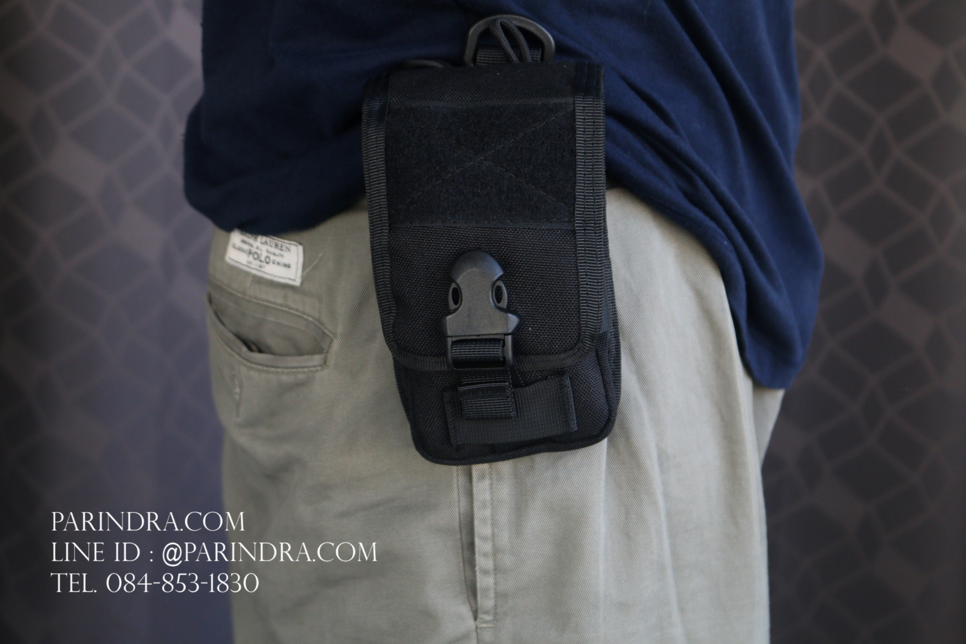 กระเป๋าคาดเอว ผ้าไนลอน B09 สีดำ