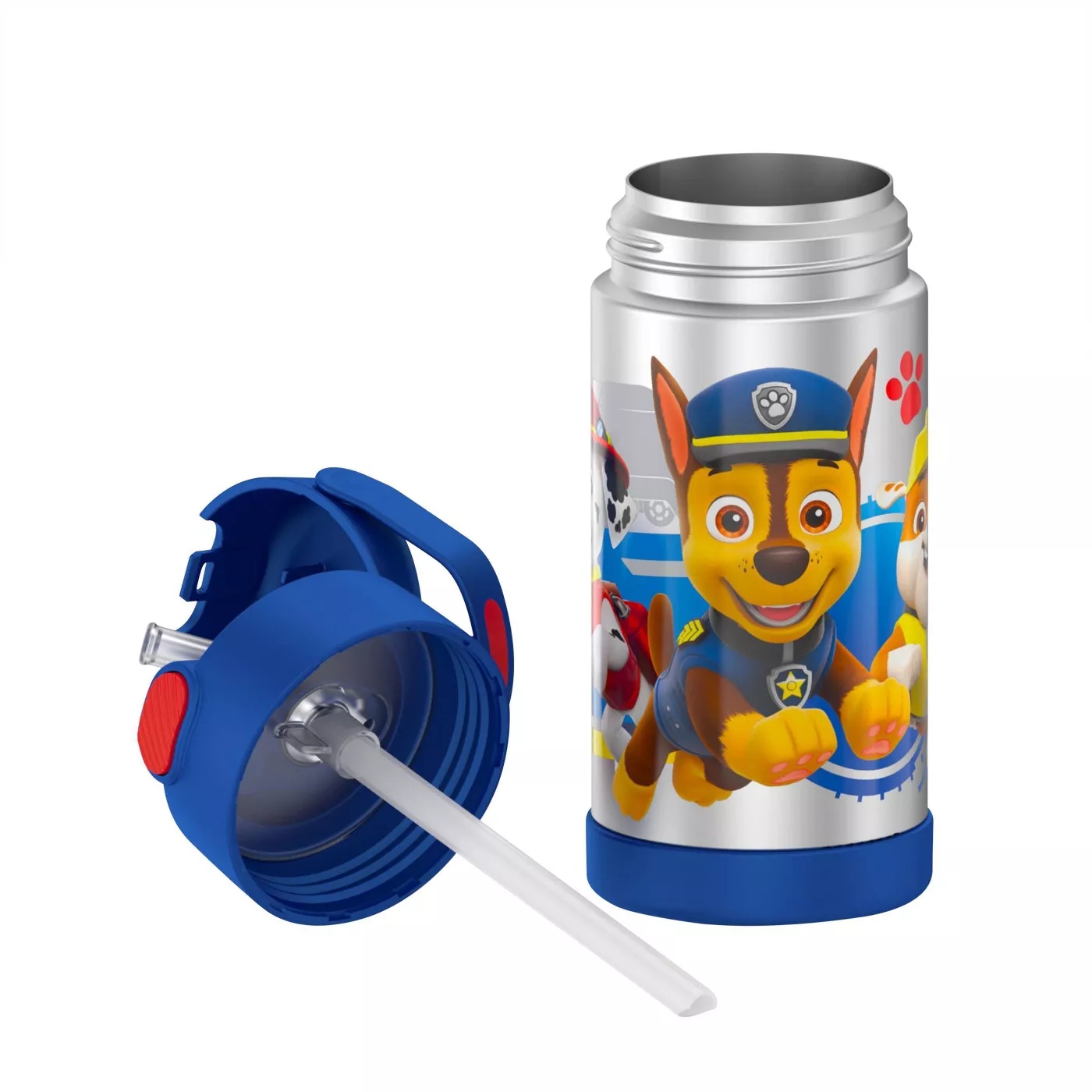 กระติกน้ำเก็บความเย็น มีหูหิ้ว Paw Patrol Thermos Vacuum Insulated Stainless Steel 12 Ounce Funtainer with Straw