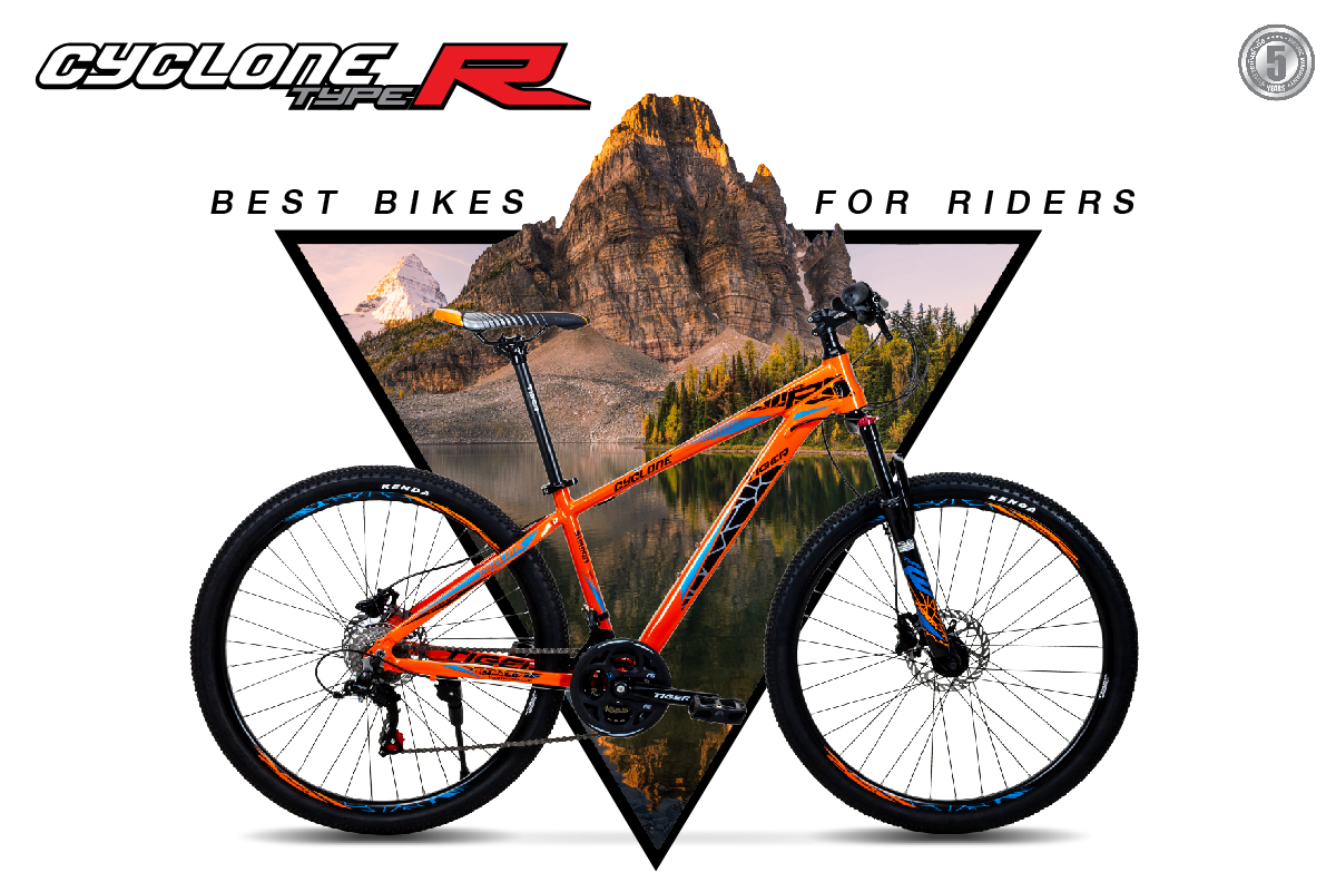 จักรยานเสือภูเขา CYCLONE TYPE R เฟรมอลูมิเนียม 24 สปีด ล้อ 27.5