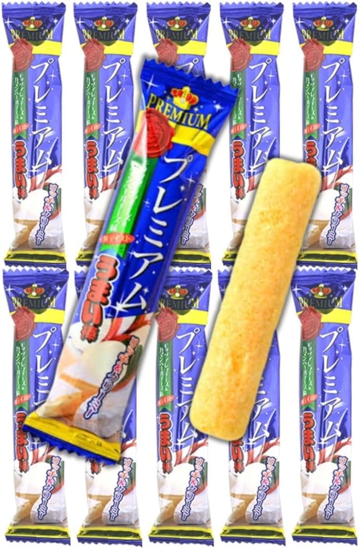 Umaibo Mozzarella & Camembert Cheese Flavor อุมัยโบะรสชีสอุมัยโบสูตร 𝗣𝗿𝗲𝗺𝗶𝘂𝗺 1 แพค 10 แท่ง