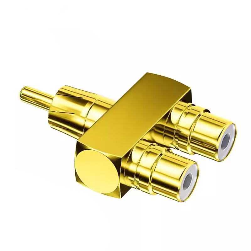 ERTK OnetoTwoRCA Adapter แจ๊คแปลง RCA 2สายเป็น 1สาย สำหรับ TV, VIDEO, เครื่องเสียง ประกันศูนย์ไทย