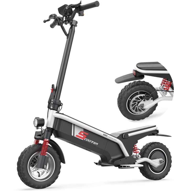 สกู๊ตเตอร์ไฟฟ้า PXID F1 ELECTRIC SCOOTER โช๊คหน้า+หลัง มอเตอร์ 500 วัตต์ ความเร็วสูงสุด 45กม./ชม, 10Ah 48V (30กม.) เดินทางได้ 30-40 กม.
