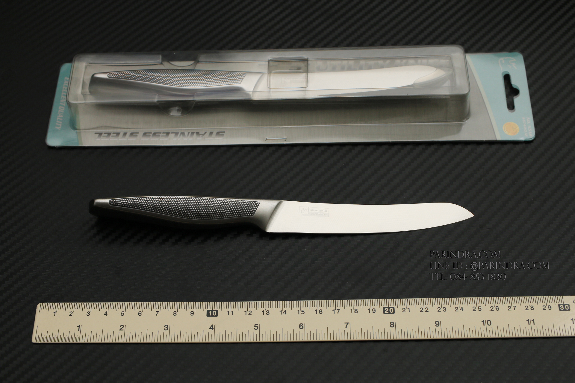 มีดทำครัว Rhino Brand Knife No.5512 ด้ามแสตนเลส ขนาดใบ 5 นิ้ว คมสุดๆ (ของแท้)