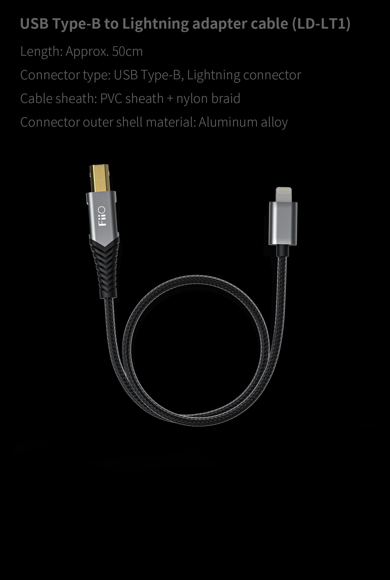 ขาย FiiO LD-LT1 สายแปลง USB Type-B เป็น Lightning ประกันศูนย์ไทย