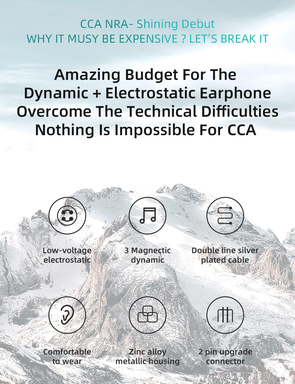 ขาย CCA NRA หูฟัง 2 ไดร์เวอร์ Electrostatic + Dynamic ประกันศูนย์ไทย