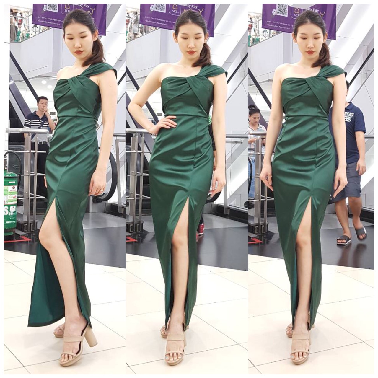 ชุดเพื่อนเจ้าสาว ชุดราตรียาว Sharon - One-shoulder top & Sheath skirt