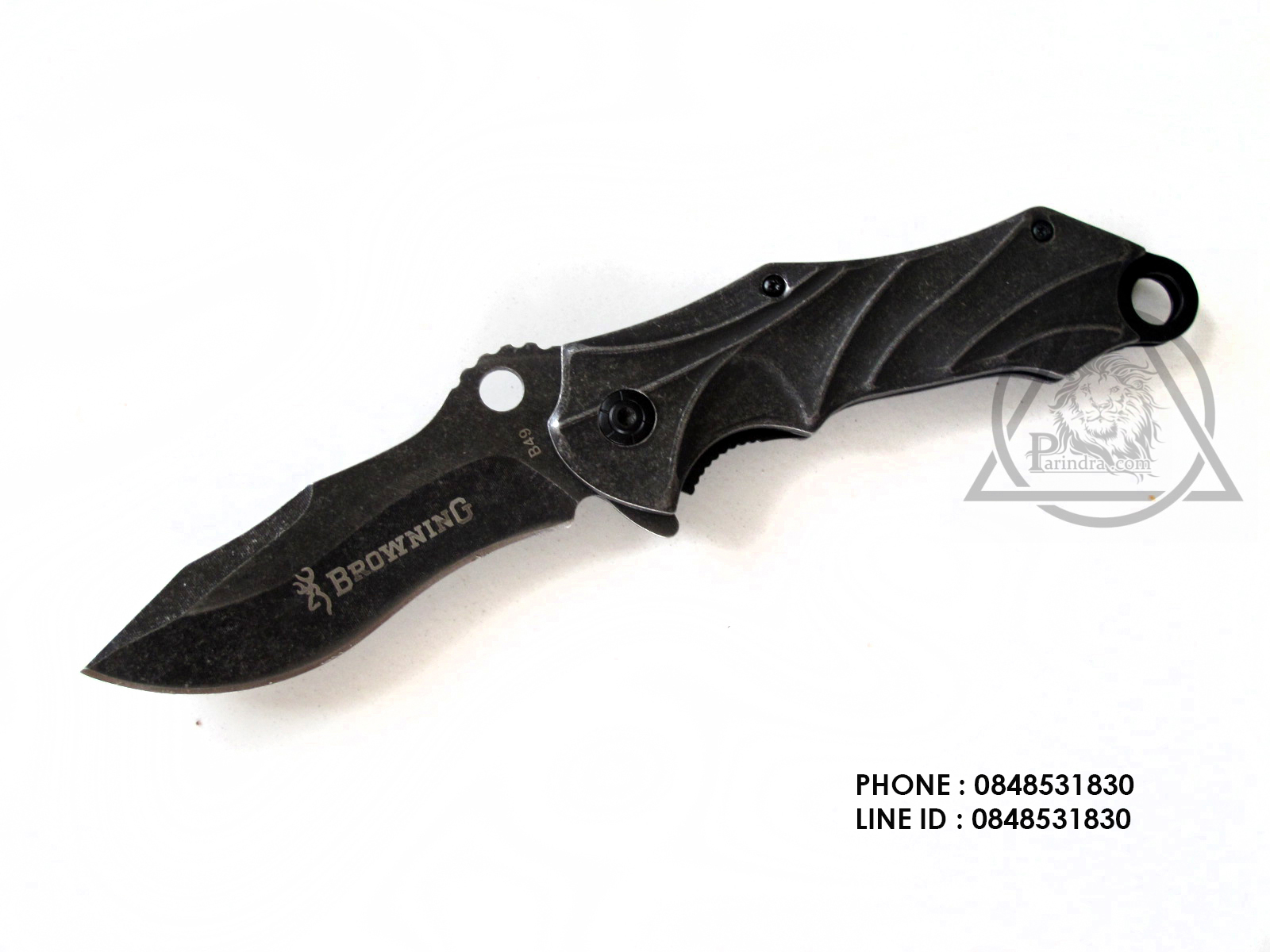 มีดพับสำหรับพกพาขนาดกลาง Browning ด้ามเหล็ก รุ่น B49 (OEM)