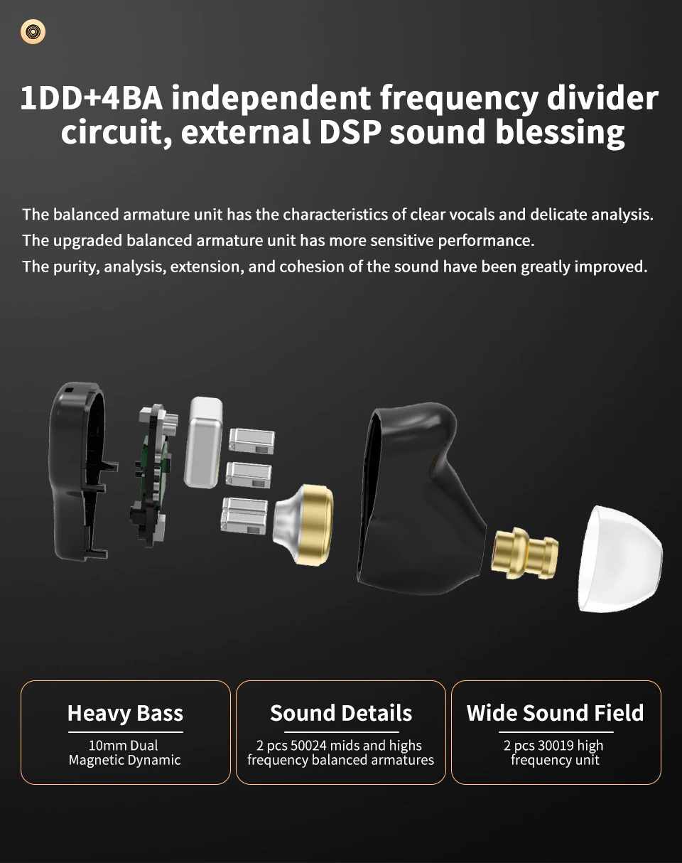 ขาย KZ VX10 หูฟัง TWS ไร้สาย 5 ไดรเวอร์ 4BA + 1DD ประกันศูนย์ไทย