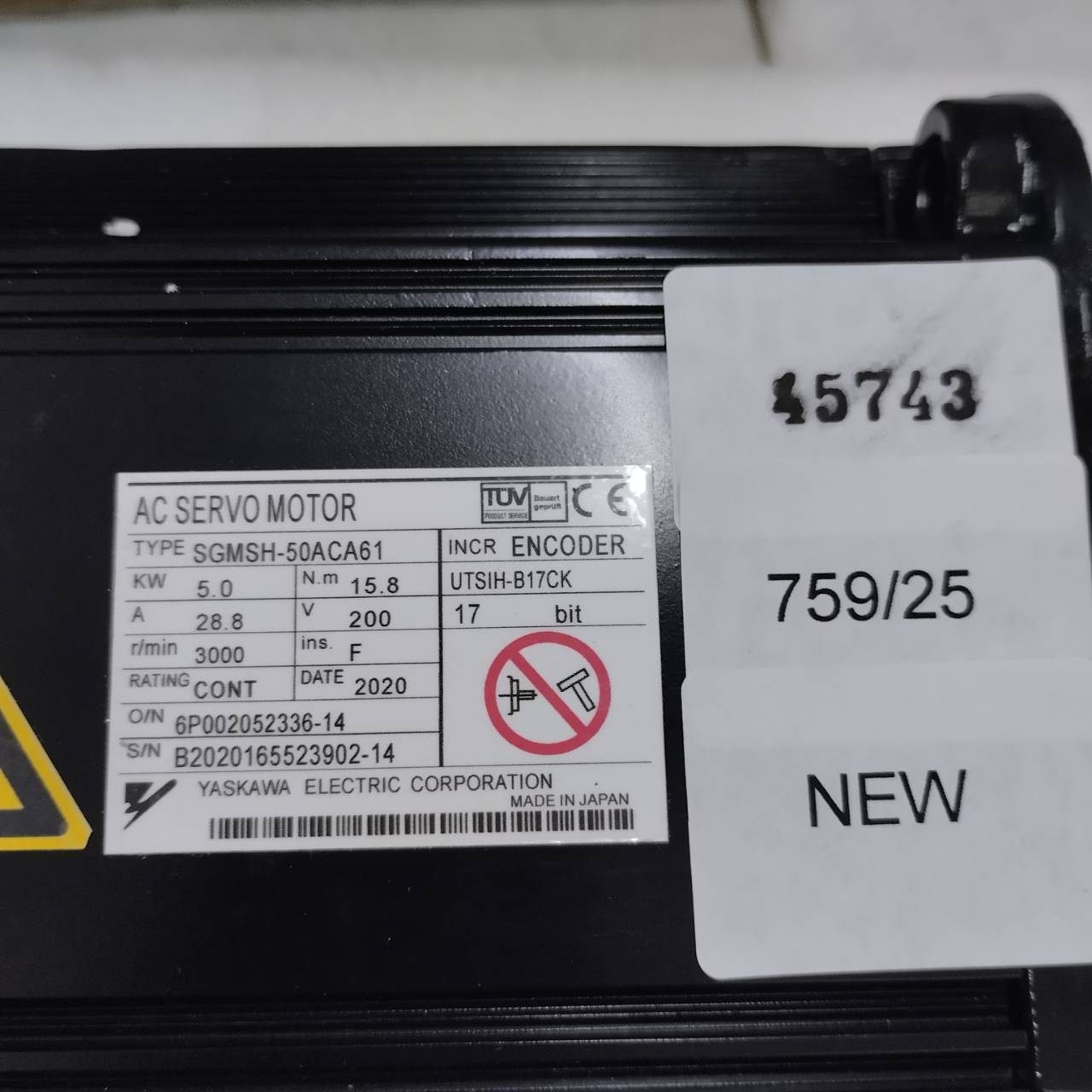 SGMSH-50ACA61 SERVO MOTOR " YASKAWA "