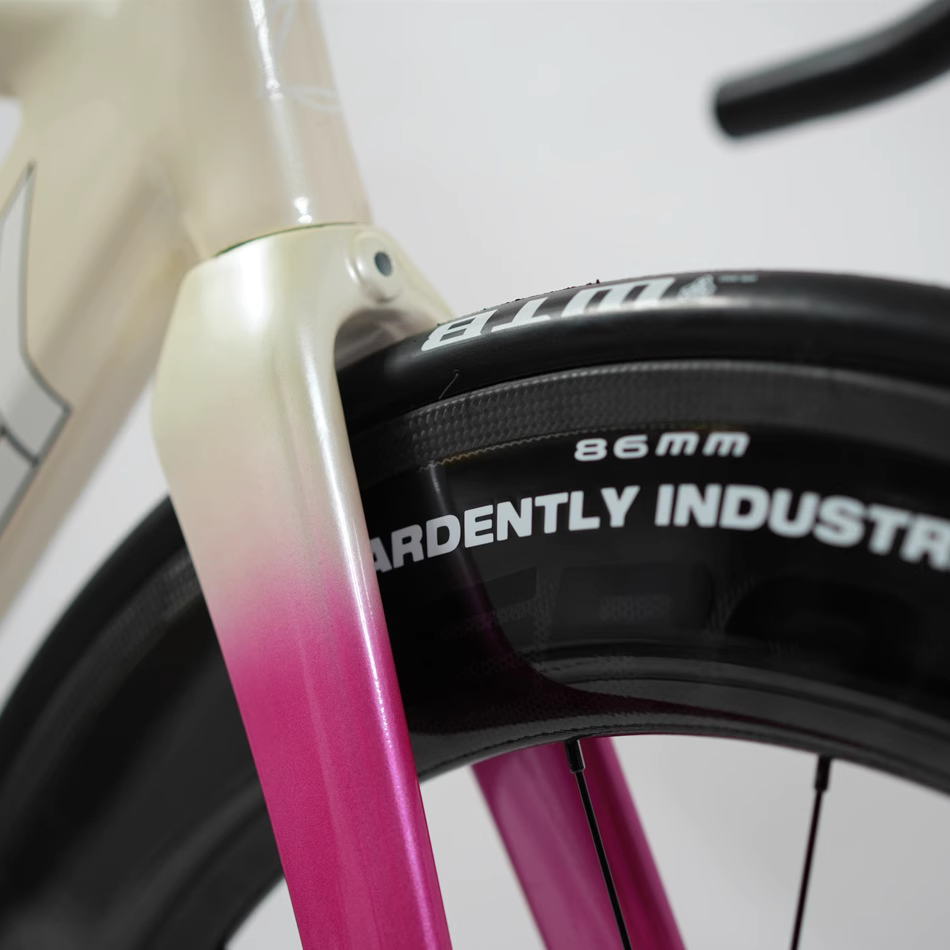 จักรยาน Fixed Gear ARDENTLY PULSE PUNK | ดีไซน์หน้าเอียง อลูมิเนียม 6069 | สั่งทำมือ | ชมพู เหลือง ล้ออลู