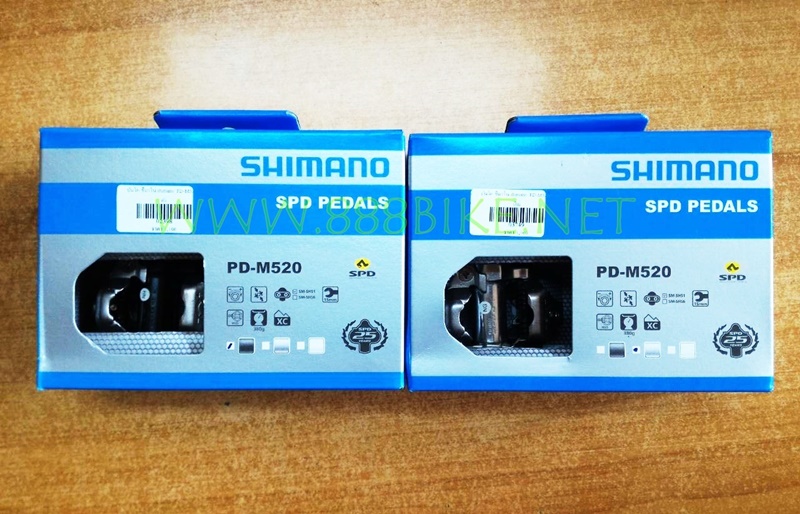 บันไดชิมาโน่ รุ่น PDM520 สีดำ, พร้อมคลีท, ไม่มีทับทิม, มีกล่อง, PDM520L