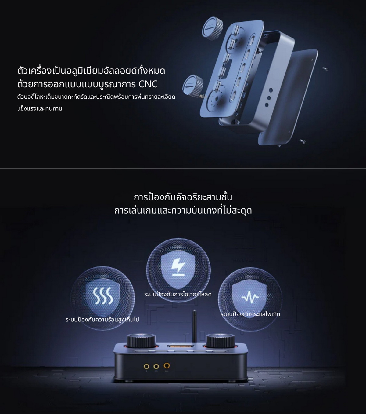 Fosi Audio K7 Bluetooth DAC/AMP HiFi อเนกประสงค์สำหรับเล่นเกม ชิป AKM AK4493SEQ ประกันศูนย์ไทย