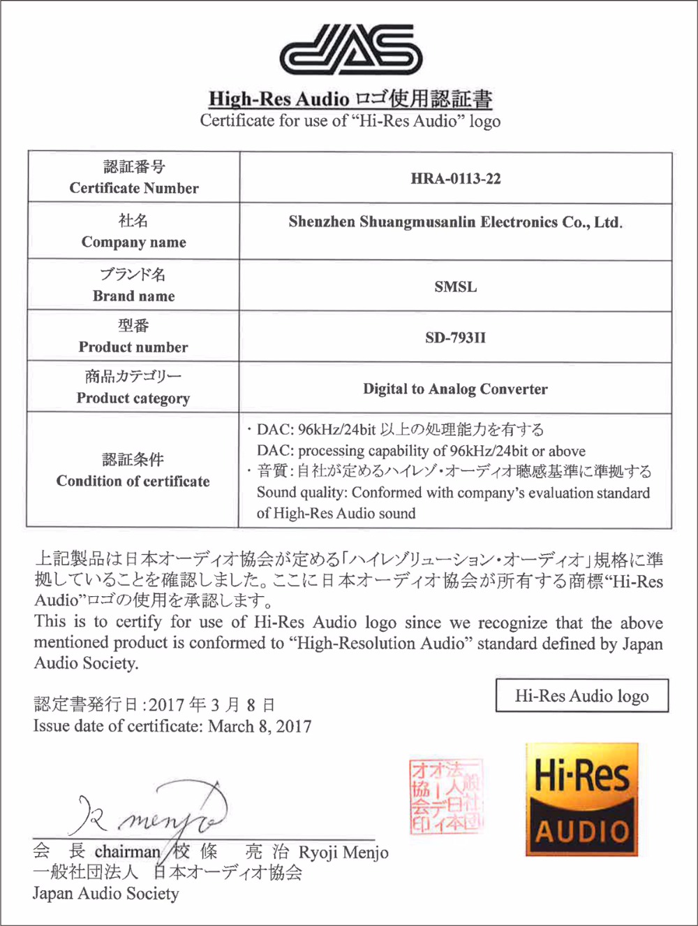 ขาย SMSL SD-793II DAC& ตั้งโต๊ะขนาดเล็ก ประกันศูนย์ไทย