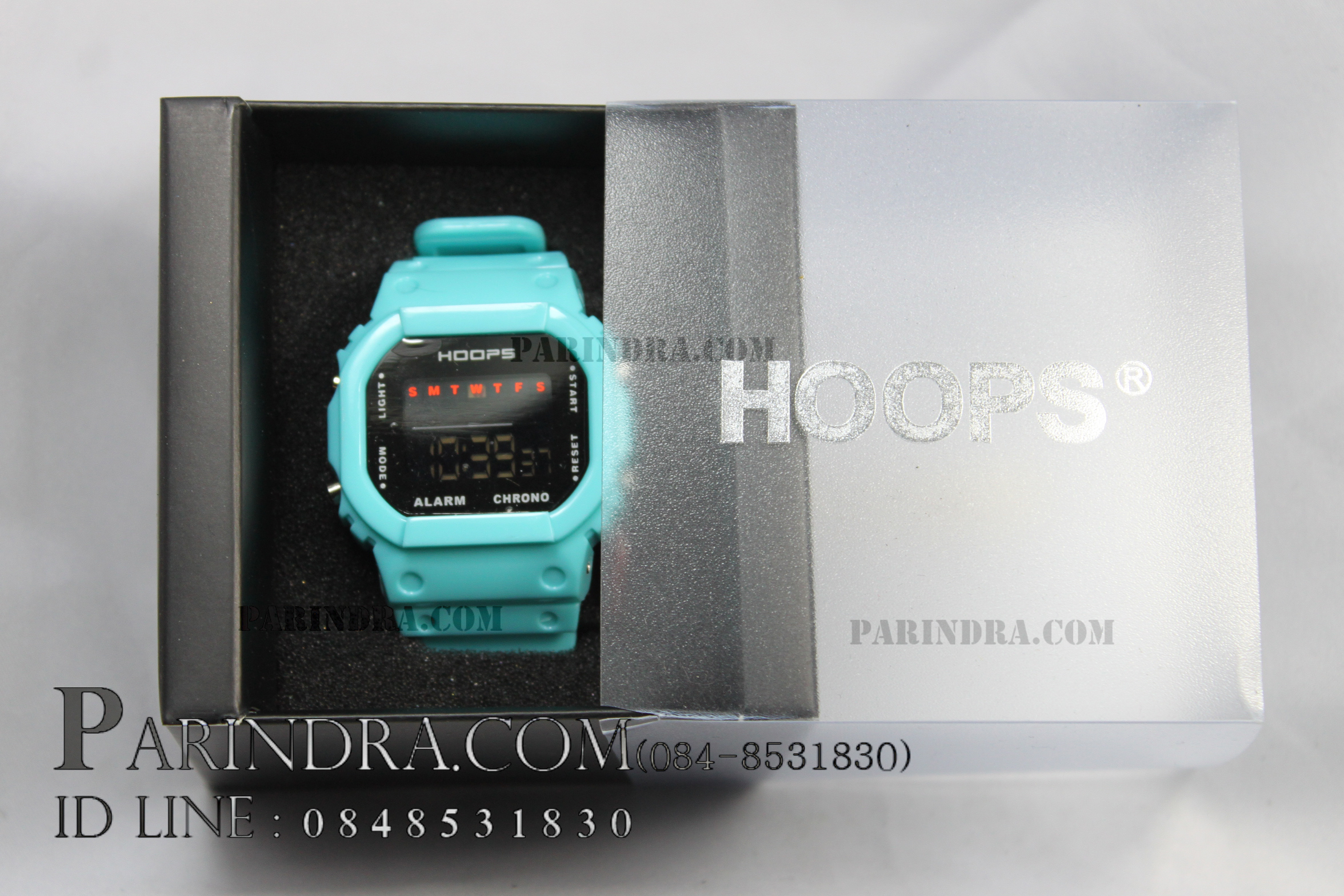 นาฬิกา Hoops ระบบดิจิตอลสีฟ้าทึบ