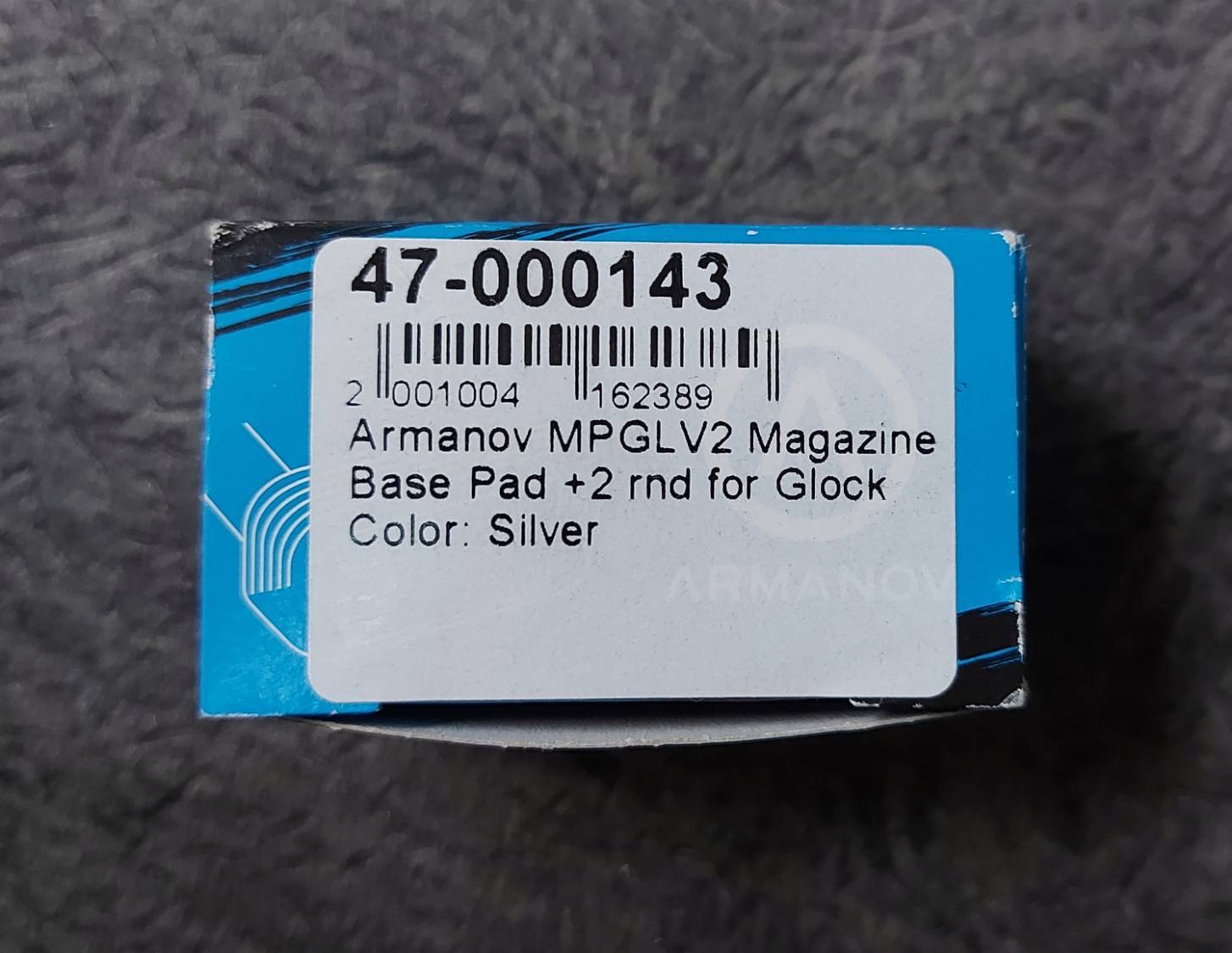 ARMANOV MPGLV2 MAGAZINE BASE PAD +2 RND FOR GLOCK