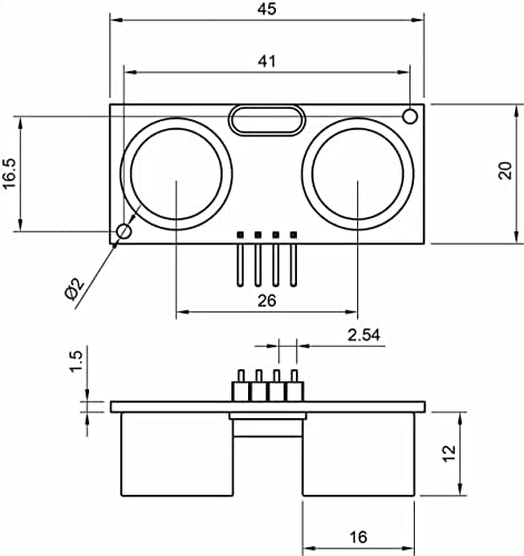 เซ็นเซอร์วัดระยะด้วยคลื่นอัลตร้าโซนิค HC-SR04P รองรับแรงดัน 3.3V