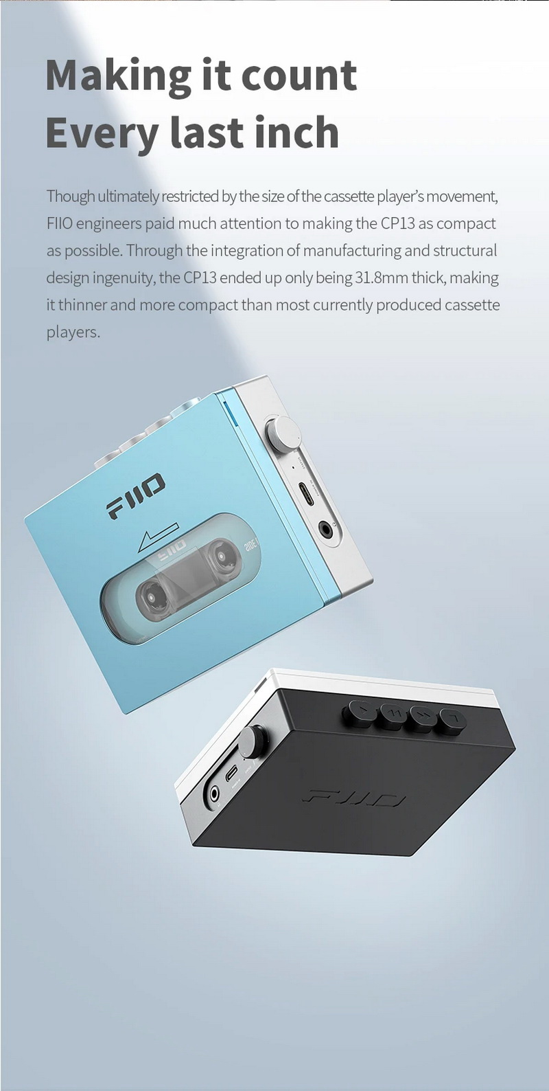 FiiO CP13 เครื่องเล่นเทปคาสเซ็ทพกพาสไตล์ RETRO (ซาวด์อะเบาท์) คุณภาพสูง