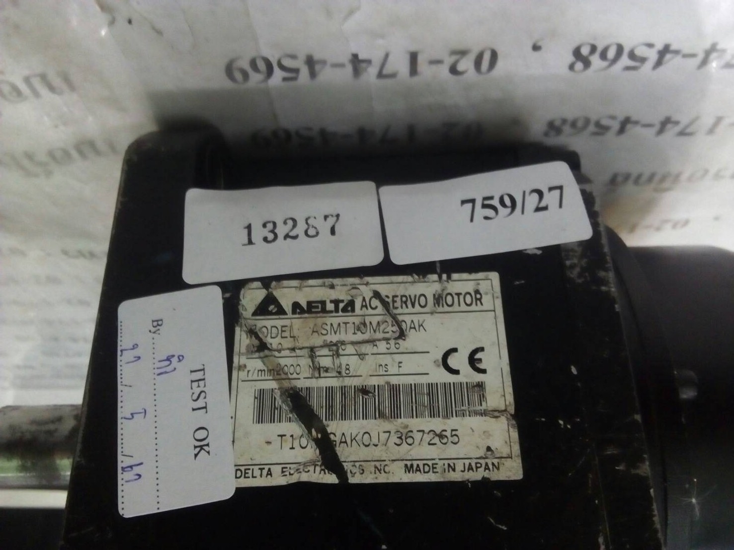 SERVO MOTOR “ DELTA ” รุ่น ASMT10M250AK