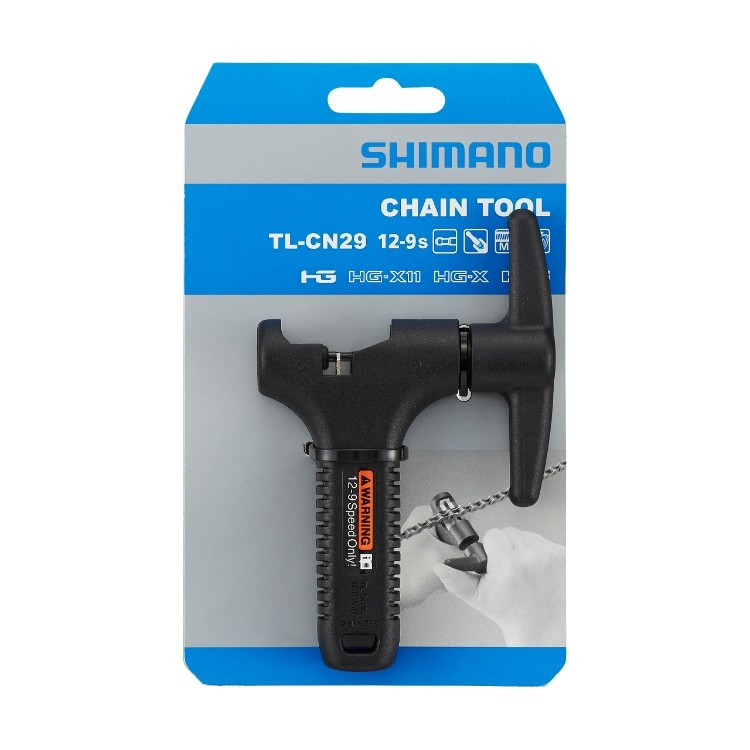 ตัวตัดโซ่ Shimano TL-CN29 เครื่องมือสำหรับตัดและต่อโซ่จักรยาน 9-12 สปีดโดยเฉพาะ แกนหมุนลูกปืน หมุนลื่น เบาแรง แม่นยำสูง ด้ามจับถนัดมือ สำหรับนักปั่น Home Mechanic (Made in Taiwan)