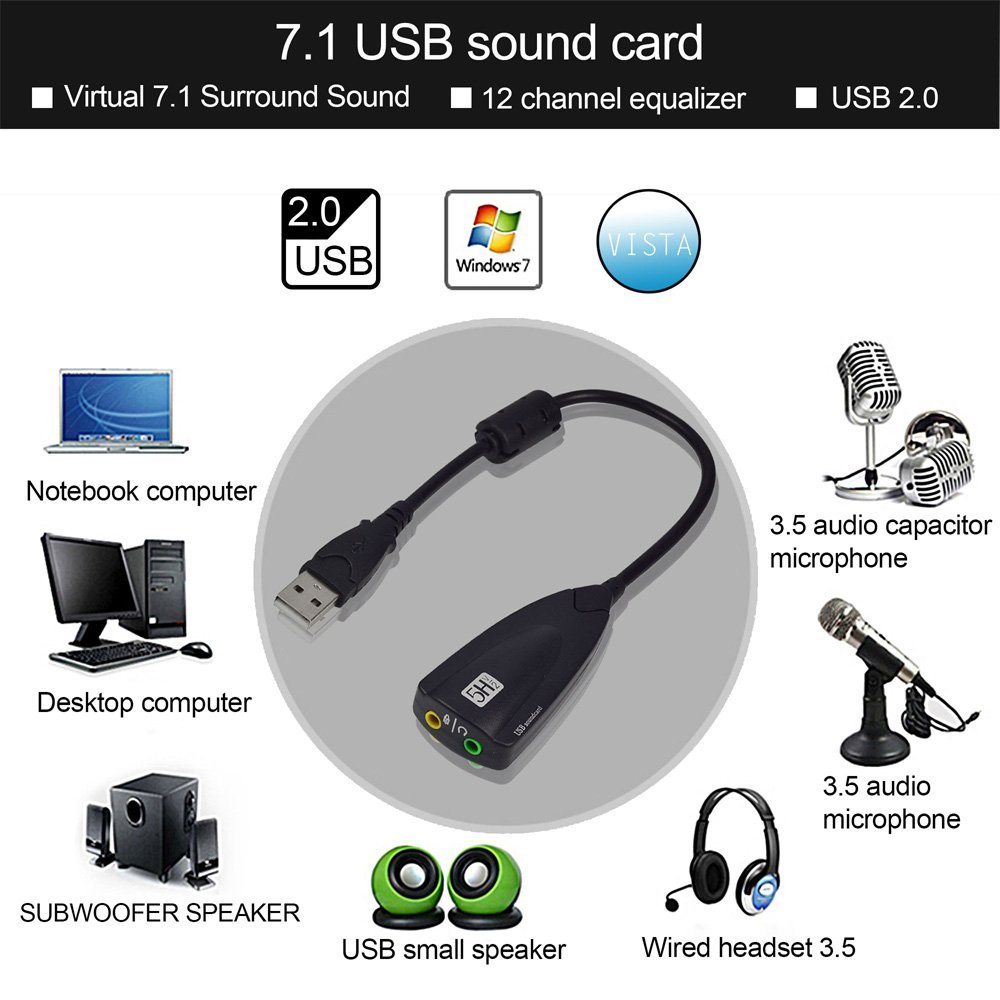 ขาย X-Tips 7.1 Channel USB External Sound Card การ์ดเสียงภายนอกต่อผ่าน USB