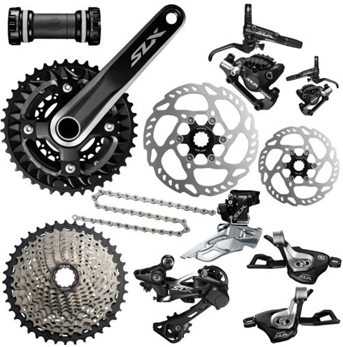 ชุดเกียร์เสือภูเขา Shimano SLX GroupSet, 3*10 speeds (ไม่รวมชุดดิส), M7000, SLX MY2018