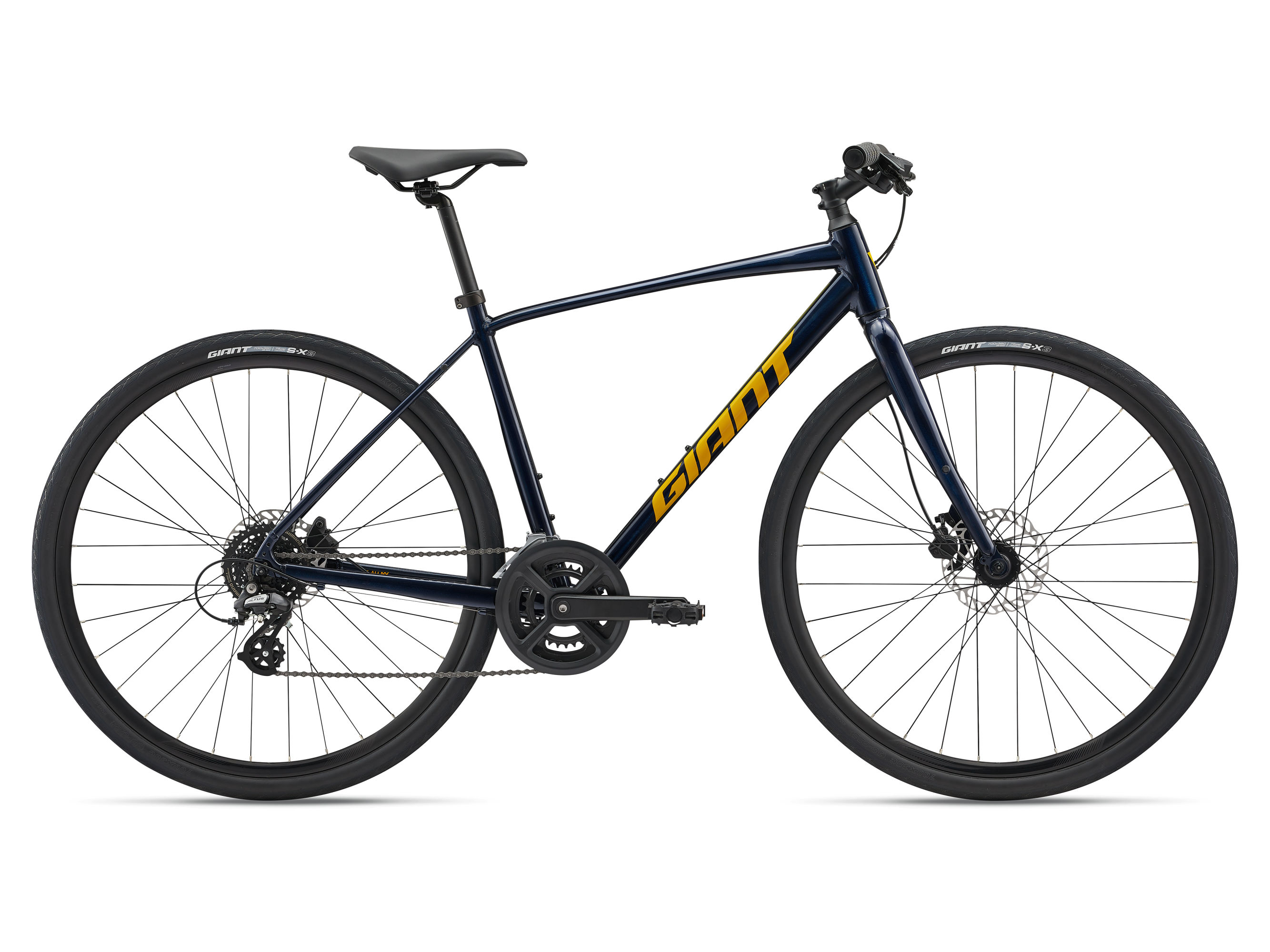 GIANT Escape 3 Disc 2025 Hybrid Bike – 2x8 Shimano, Hydraulic Disc Brakes, 700x38c Tires | Sizes S–XL