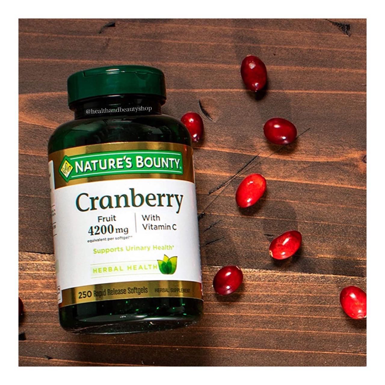 Nature's Bounty Cranberry With Vitamin C 250 Rapid Release Softgels