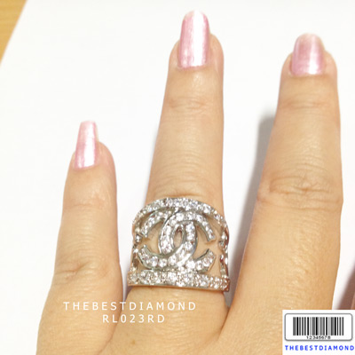 RL023RD+++แหวนชาแนลแบบ เริ่ดหรู ดูมีดีไซน์สไคน์ Right Hand Ring สวยมั่กๆๆ ไม่ควรพลาด แหวนหน้ากว้างมากๆๆ ใส่แล้วเต็มนิ้ว