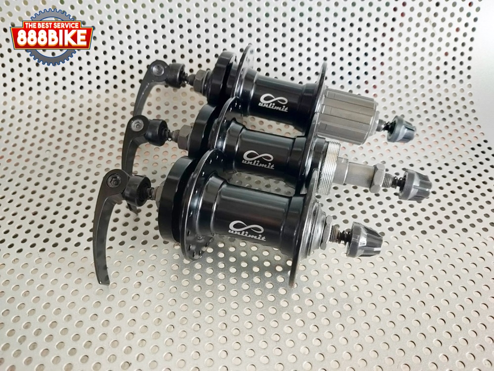 ดุมดิสเสือภูเขา UNLIMIT Sealed bearing หน้า/หลัง โม่อลูฯ สีดำ 32H (ราคาต่อ 1ดุม)