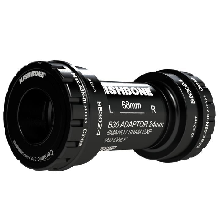 WISHBONE BB30 / BB30 Plus Ceramic Bottom Bracket | 42mm ID x 68/73mm Width | Shimano HT2, SRAM DUB, Campagnolo Compatible | Lightweight 119g