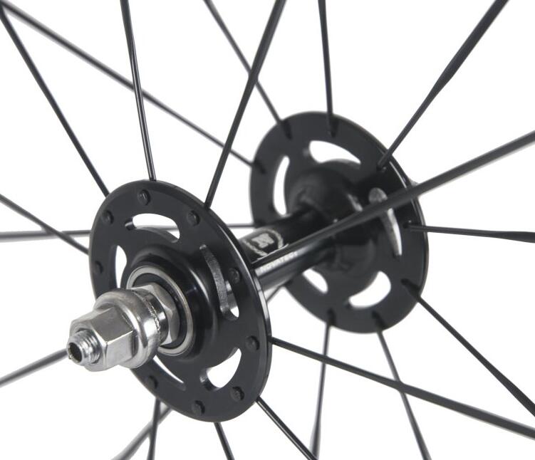 ล้อฟิกเกียร์ ล้อจักรยานแทร็ก ล้อคาร์บอน WINGS SPORT Carbon track BIKE Carbon Single Speed Bike Wheelset Clincher/TUBULAR Track Bike Rim with Matte Finish 38-88mm.