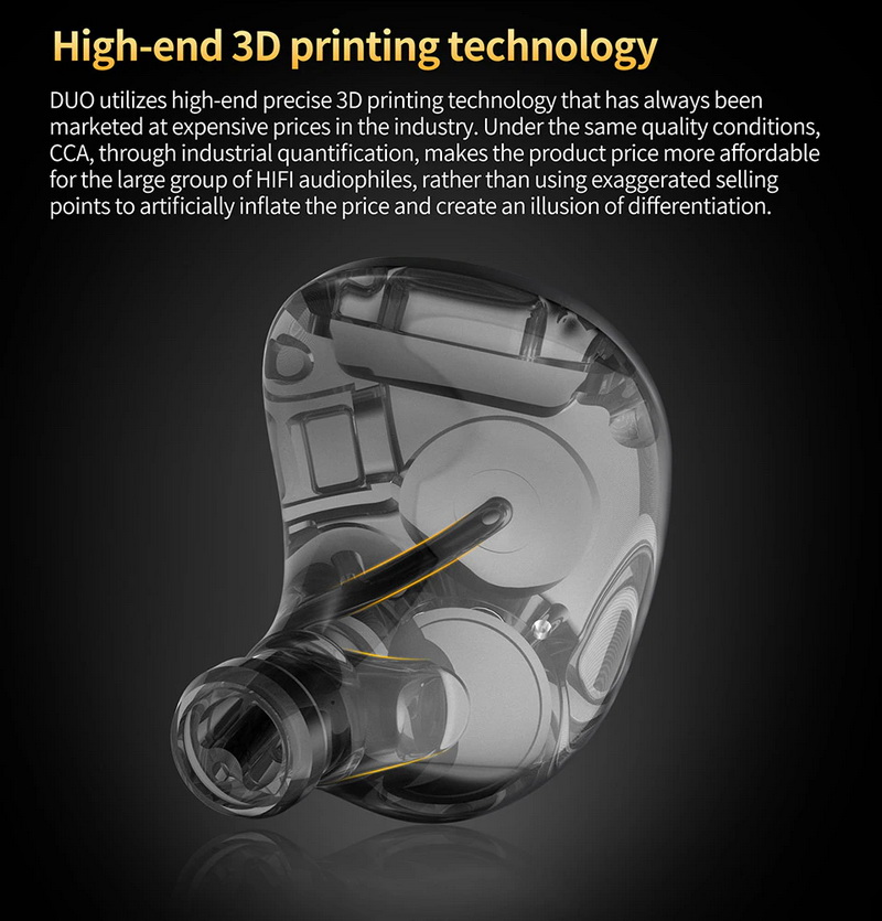 CCA DUO หูฟัง IEM ไดรเวอร์ Dual Dynamic ประสิทธิภาพสูง ประกันศูนย์ไทย
