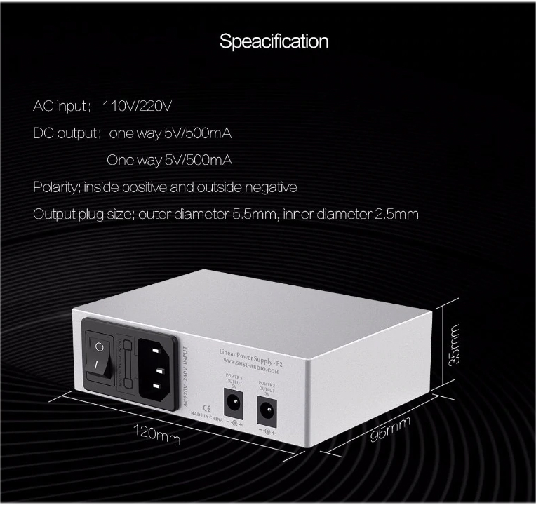 ขาย SMSL P2 แหล่งจ่ายไฟแบบ linear สำหรับ SMSL DAC& ประกันศูนย์ไทย