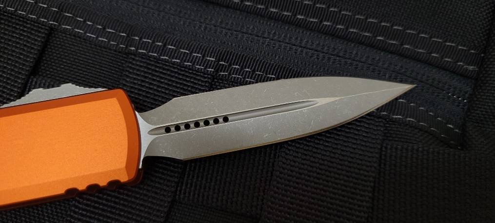 Microtech UTX-85 Gen IV w/ Orange Handle & Apocalyptic D/E M390MK