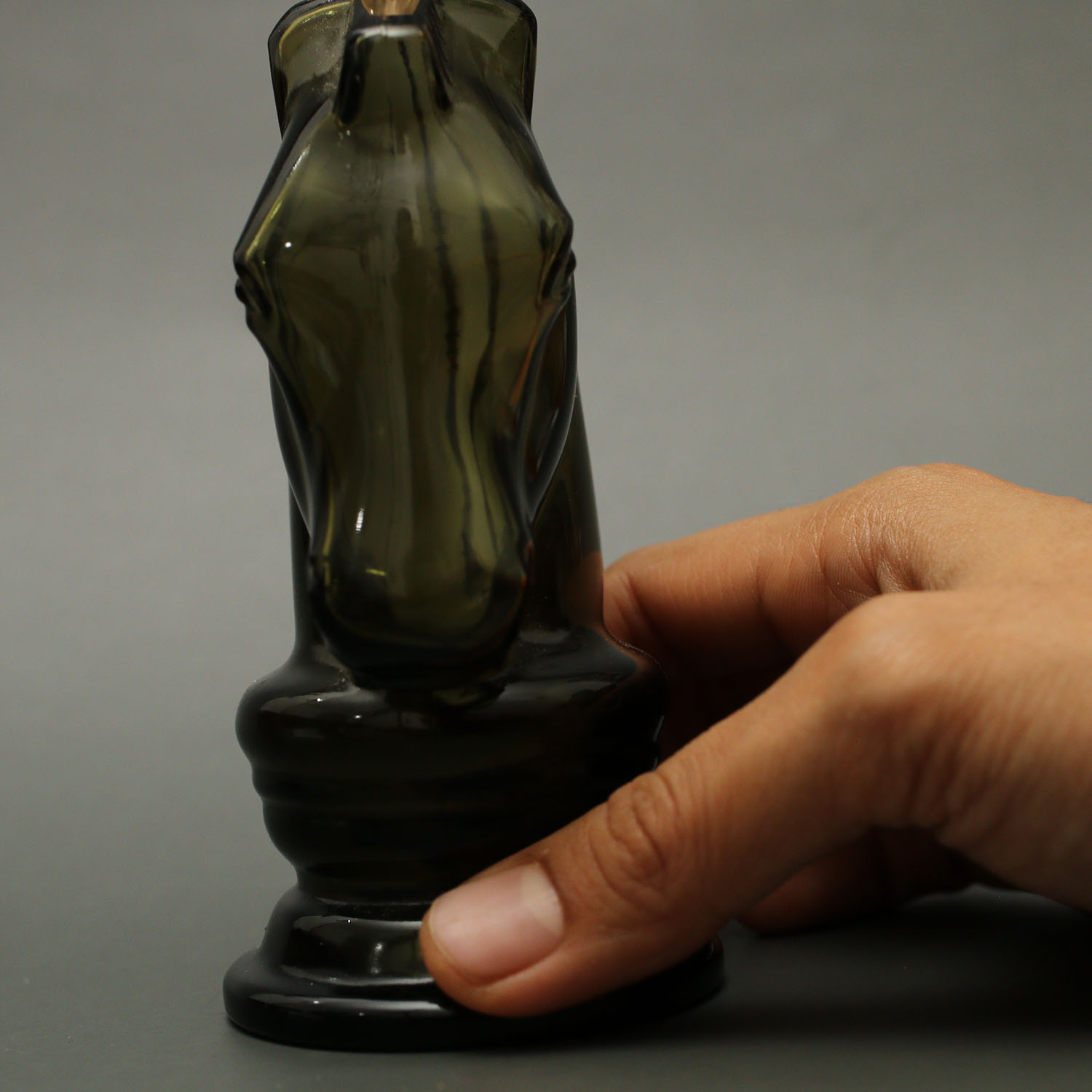 ขวดแก้วน้ำหอม รูปม้า AVON PONY DECANTER ขวดเปล่า สภาพดี