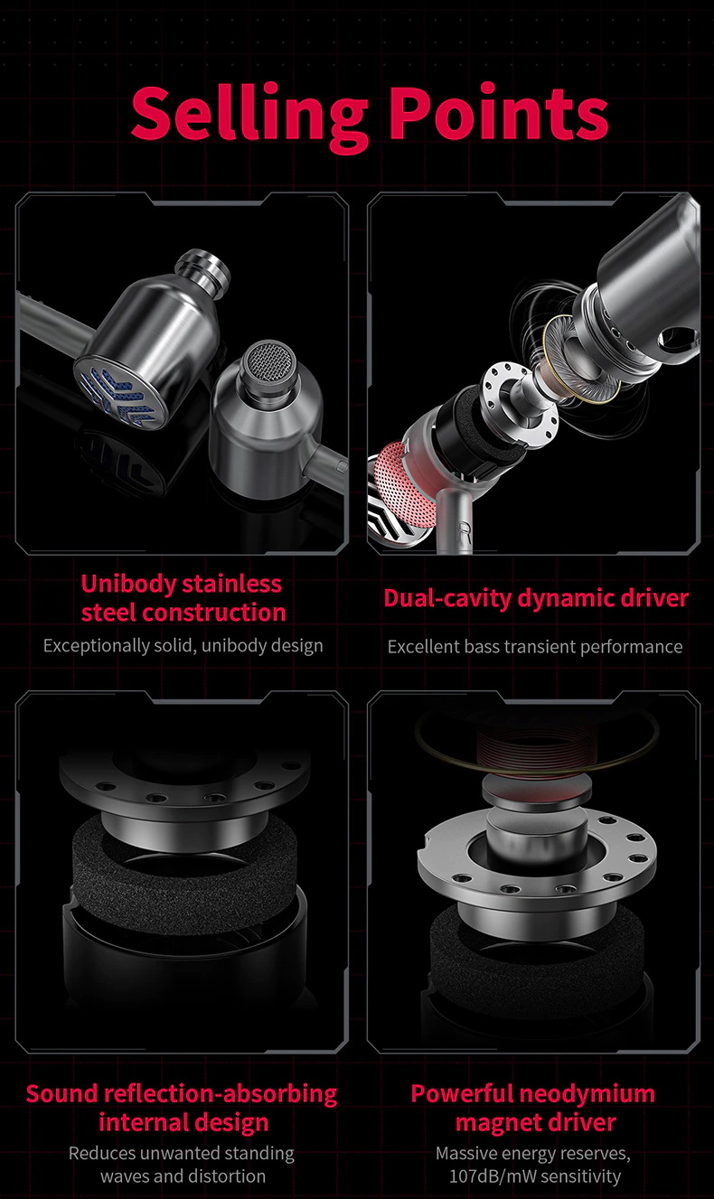 FiiO JD3 หูฟัง 1 ไดรเวอร์ Dynamic พร้อมไมค์ บอดี้แสตนเลส