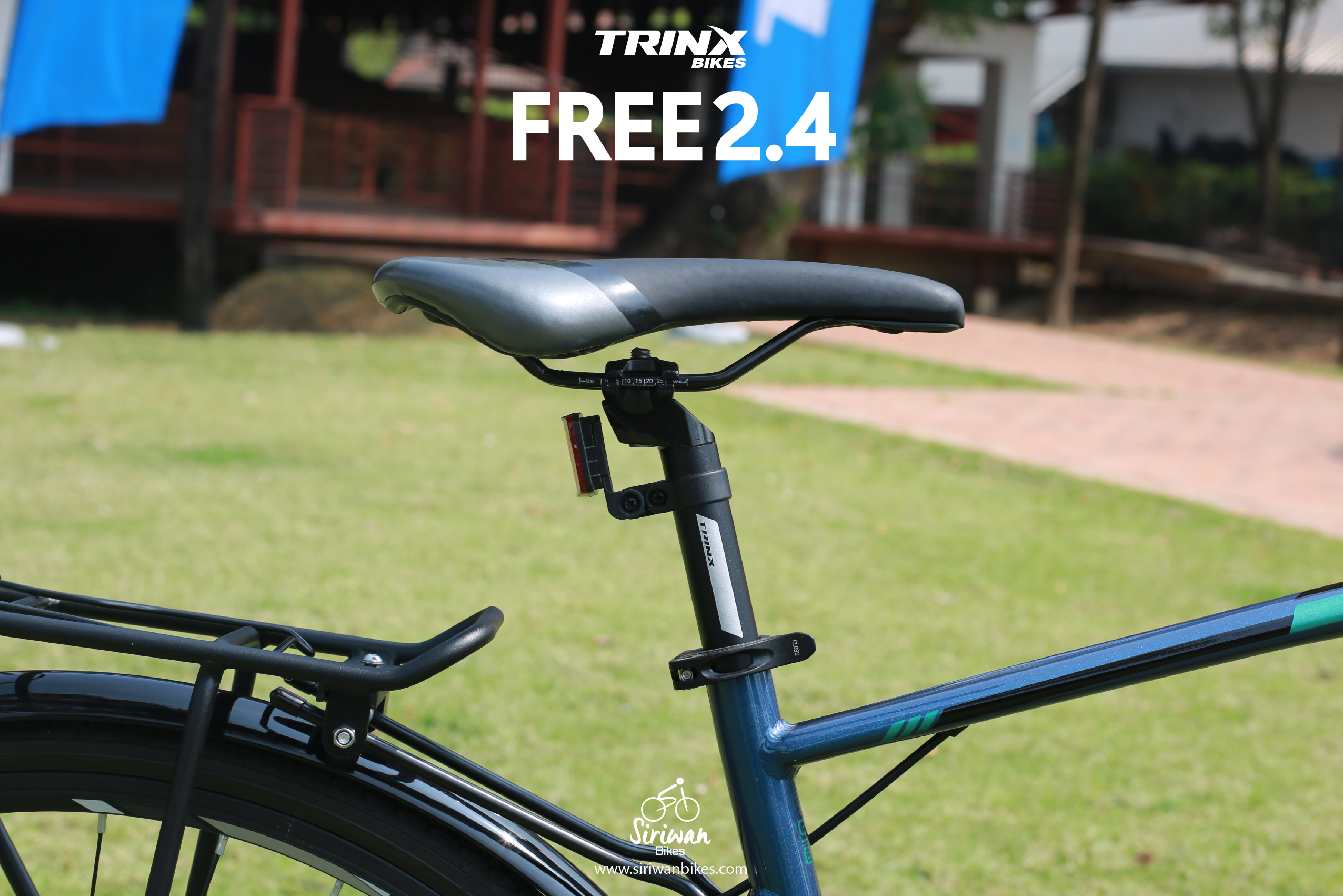 จักรยานไฮบริด TRIN-X FREE 2.4 ชุดเกียร์ SHIMANO 24 สปีด เฟรมอลูมิเนียม ล้อ 700C, TRINX MY2023 (มีสินค้าสีขาวแดงพร้อมส่ง)