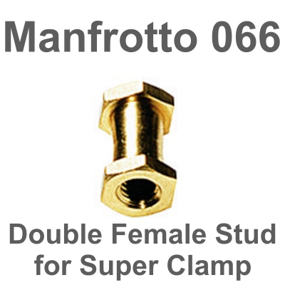 ข้อต่อแหวนหกเหลี่ยม Manfrotto 066 Double Female Stud for Super Clamp สองด้านเป็นเกลียวตัวเมีย 1/4 และ 3/8 ใช้ร่วมกับ 035 ประกันศูนย์ 5 ปี