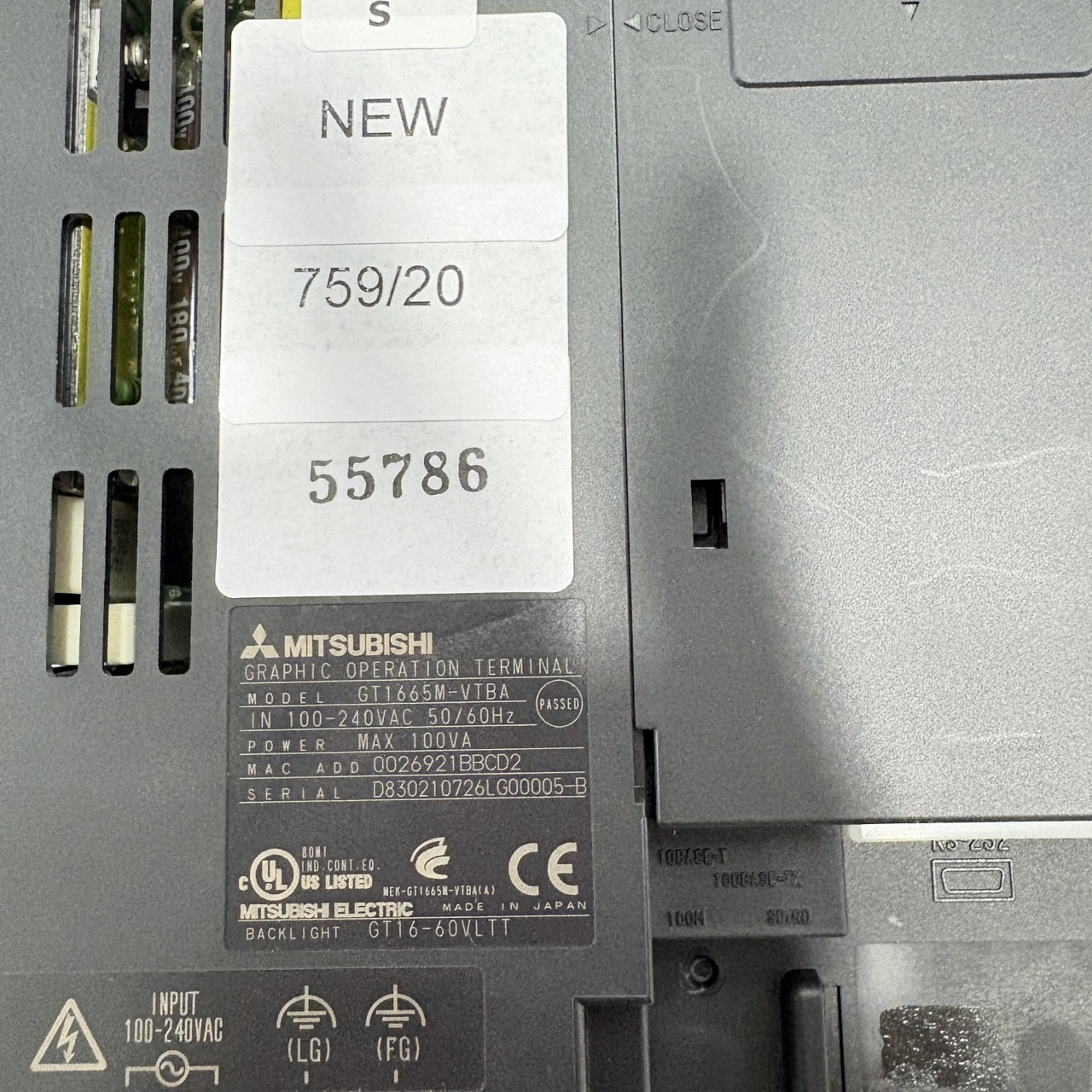 GT1665M-VTBA HMI " MITSUBISHI "