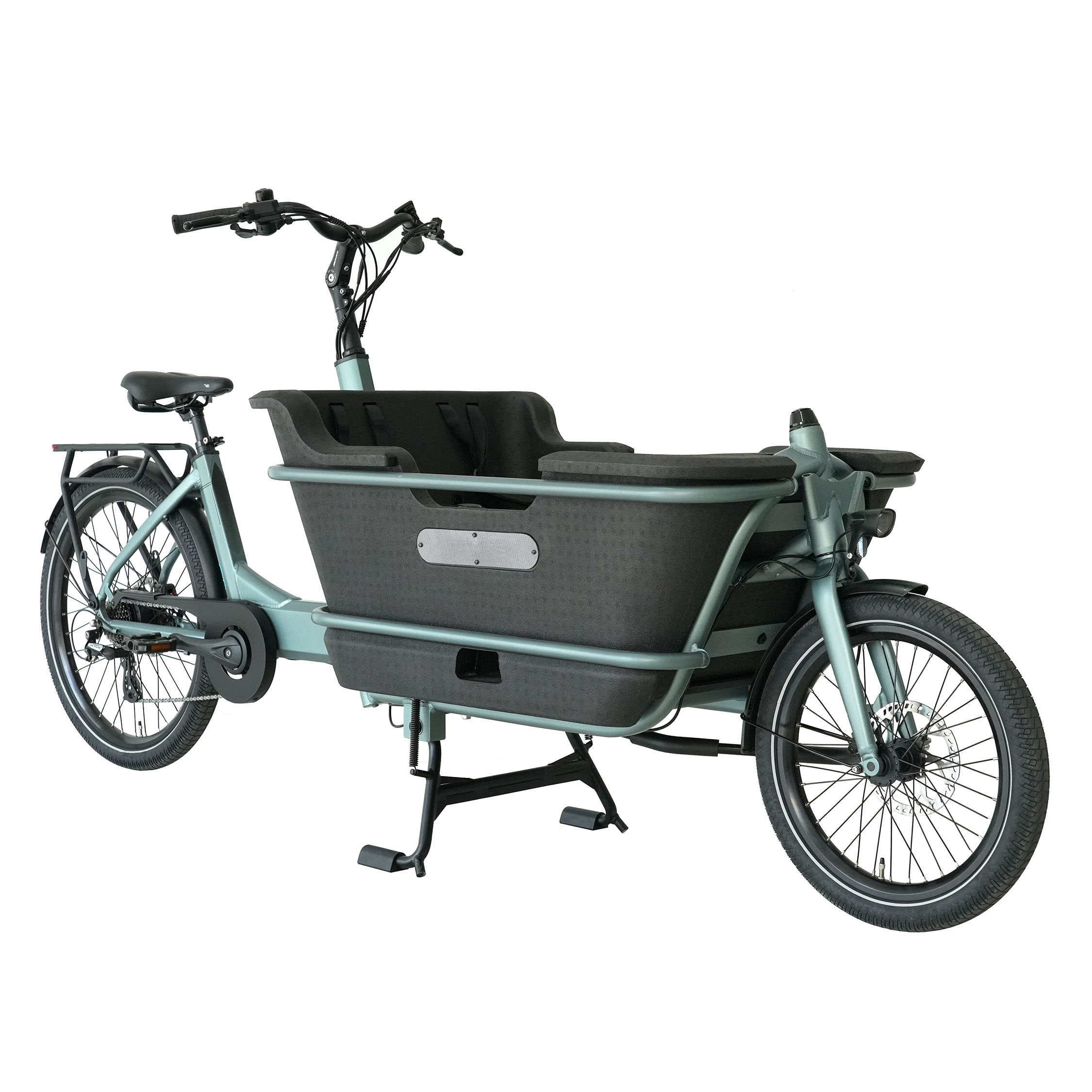 จักรยานไฟฟ้า Vipoer VPCG001 250W แบตเตอรี่ลิเธียม 36V13Ah จักรยานขนของครอบครัว 20 นิ้ว พร้อมตะกร้าใหญ่