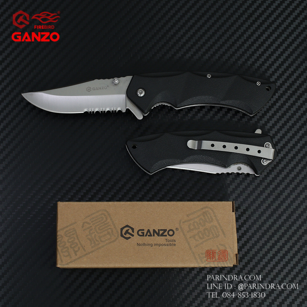มีดพับ Ganzo กานโซ่ รุ่น Ganzo G617 ด้ามสีดำ ของแท้ 100%