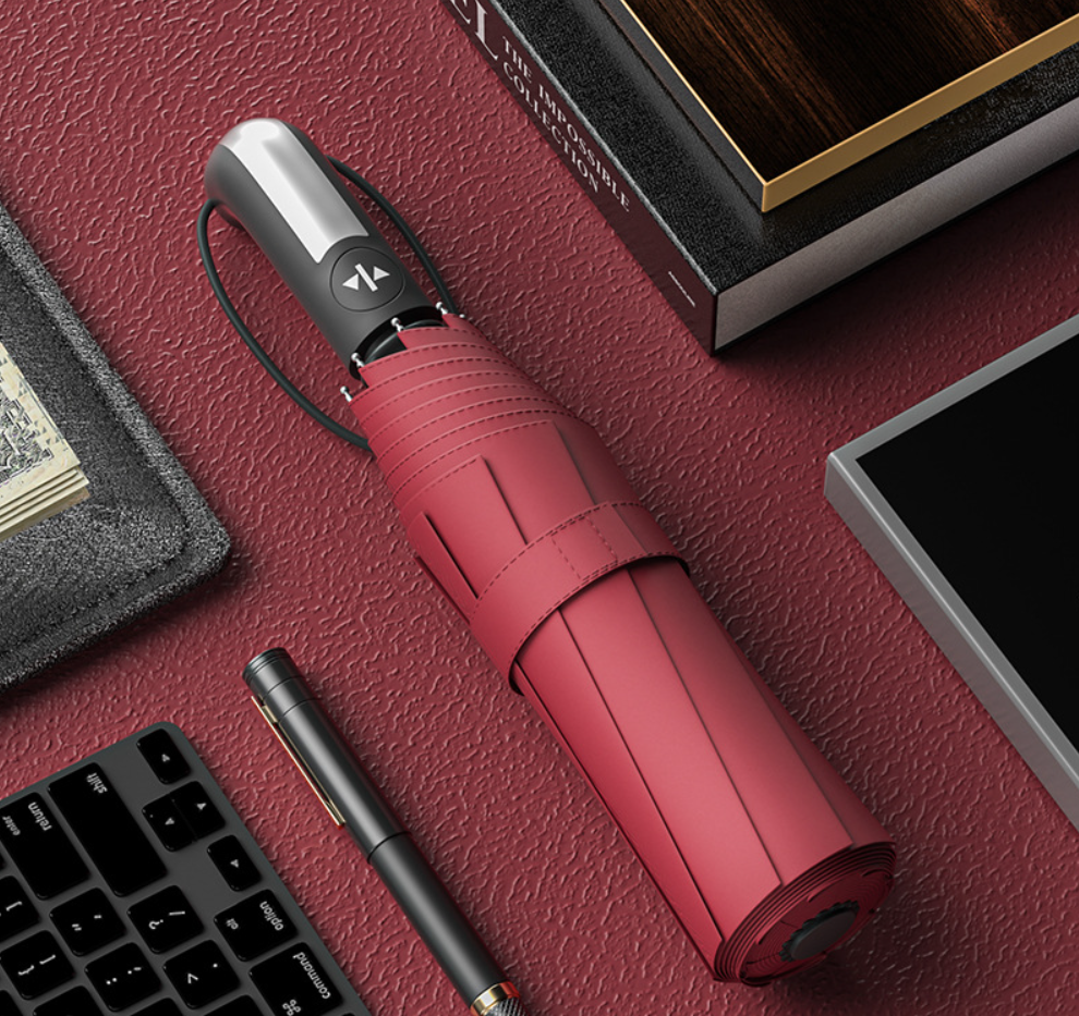 ร่มพับ 3 ตอน 23 นิ้ว 10 ก้าน เปิด-ปิด อัตโนมัติพร้อมสายคล้องมือ รุ่น NQ-66